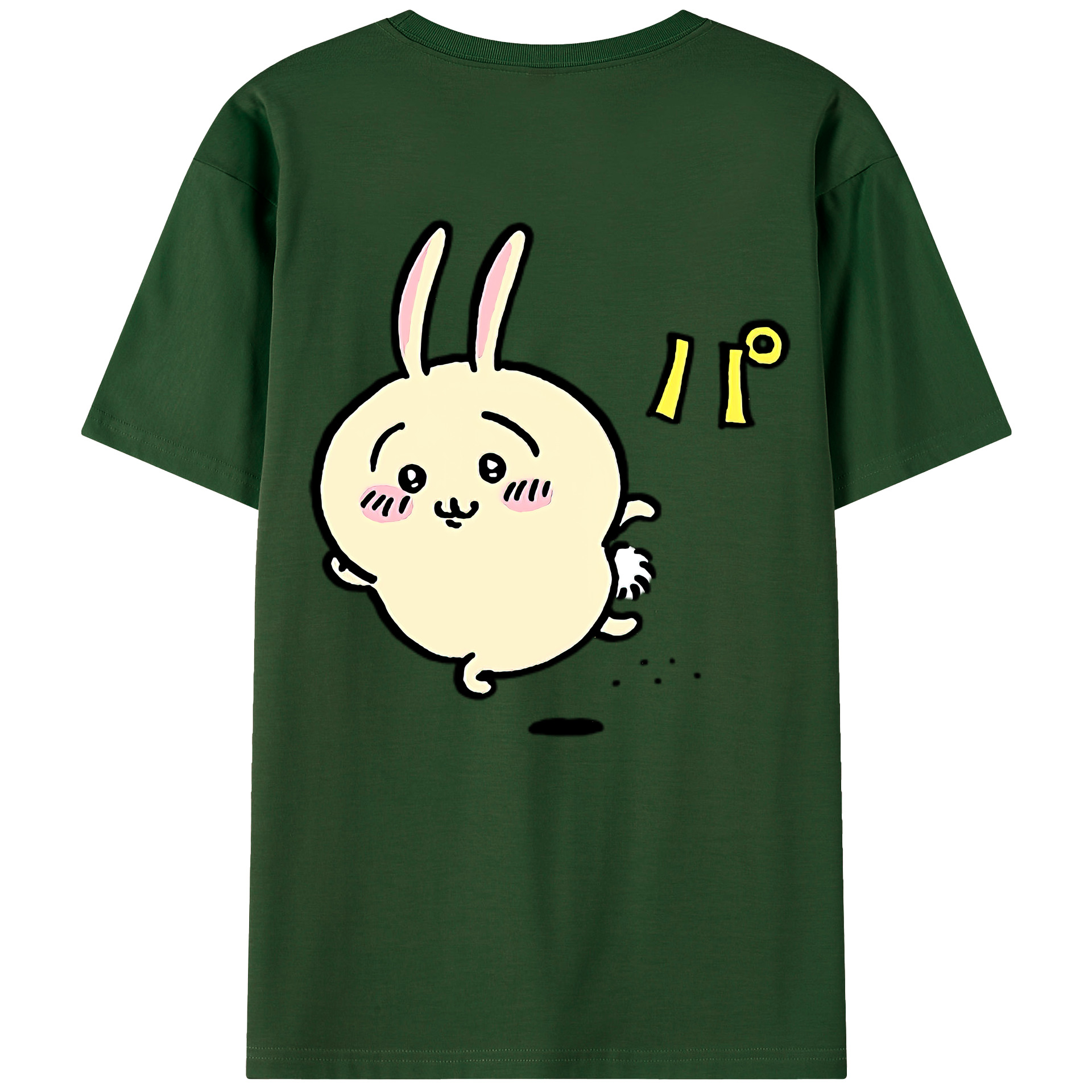 （画像用） ちいかわ うさぎ Chii-kawa usagi 綿100％半袖Tシャツ（背面プリント）
